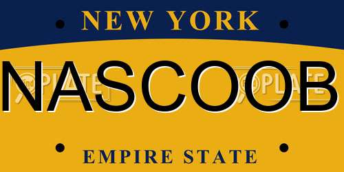 NASCOOB New York License Plate
