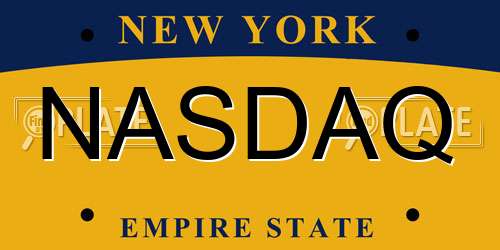 NASDAQ New York License Plate
