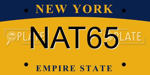 NAT65 New York License Plate