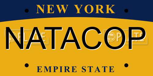 NATACOP New York License Plate