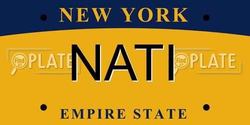 NATI New York License Plate
