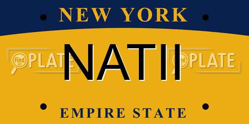 NATII New York License Plate