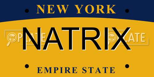 NATRIX New York License Plate