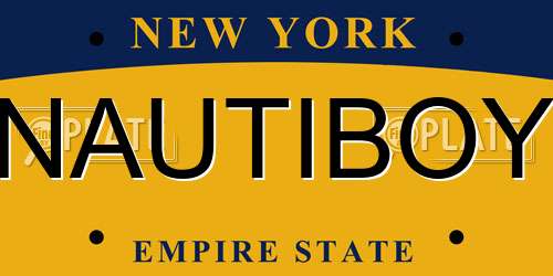 NAUTIBOY New York License Plate
