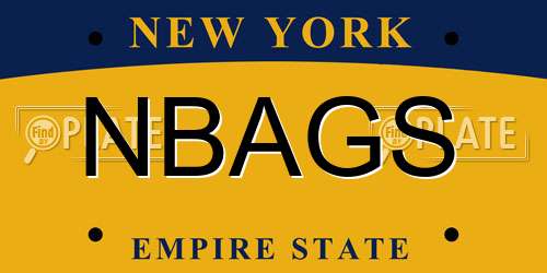 NBAGS New York License Plate