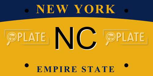 NC New York License Plate