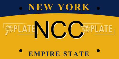 NCC New York License Plate