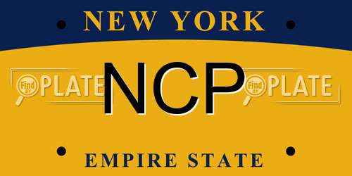 NCP New York License Plate