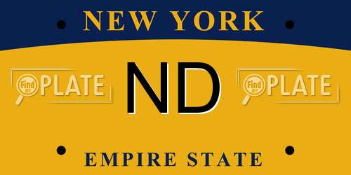 ND New York License Plate