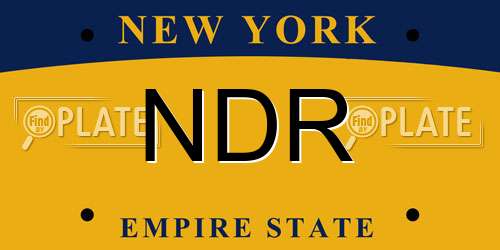 NDR New York License Plate
