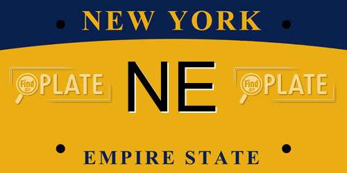 NE New York License Plate