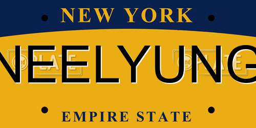 NEELYUNG New York License Plate