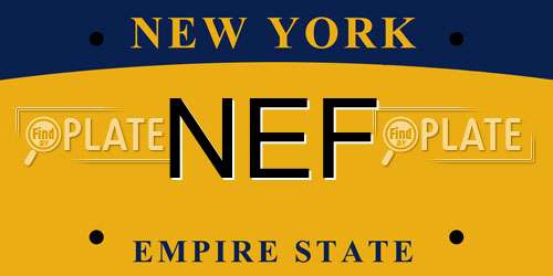 NEF New York License Plate