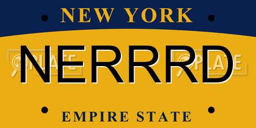 NERRRD New York License Plate
