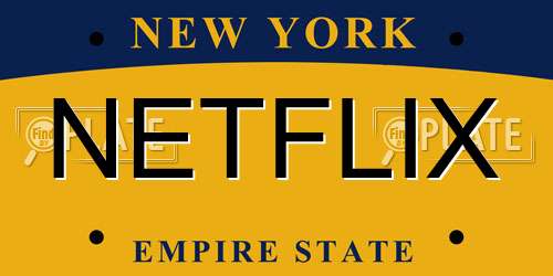 NETFLIX New York License Plate