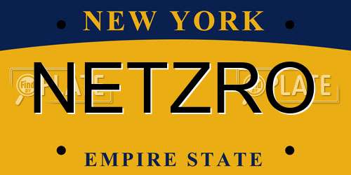 NETZRO New York License Plate