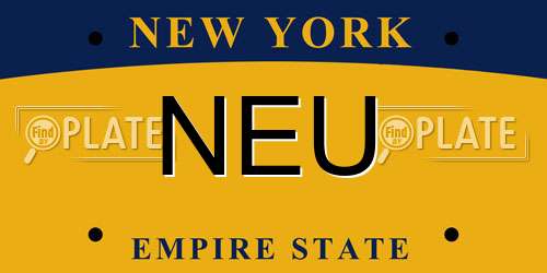 NEU New York License Plate