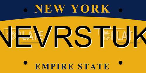 NEVRSTUK New York License Plate