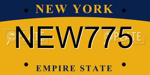 NEW775 New York License Plate