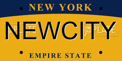 NEWCITY New York License Plate