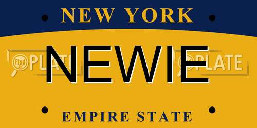 NEWIE New York License Plate