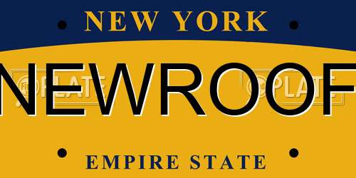 NEWROOF New York License Plate