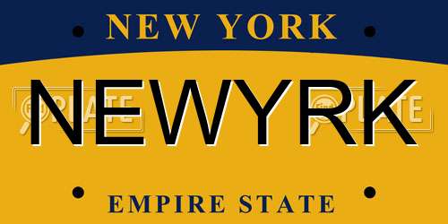 NEWYRK New York License Plate