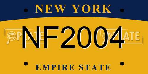 NF2004 New York License Plate
