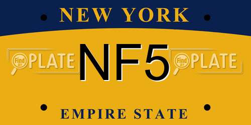 NF5 New York License Plate