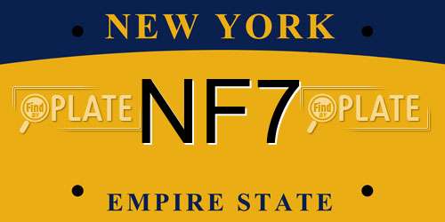 NF7 New York License Plate