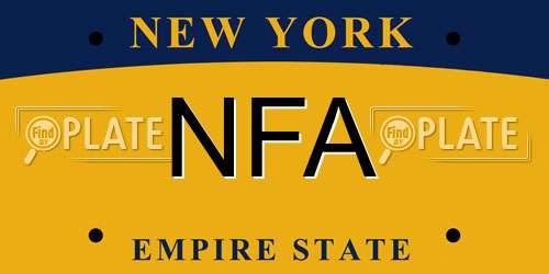 NFA New York License Plate