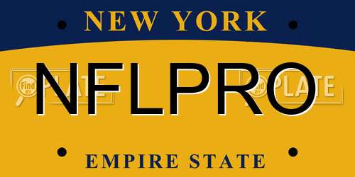 NFLPRO New York License Plate