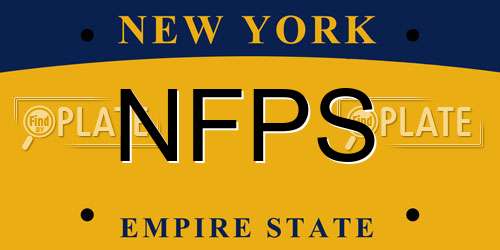 NFPS New York License Plate