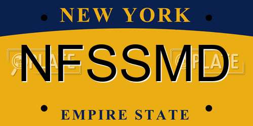 NFSSMD New York License Plate