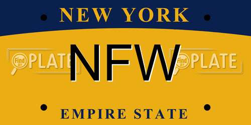 NFW New York License Plate