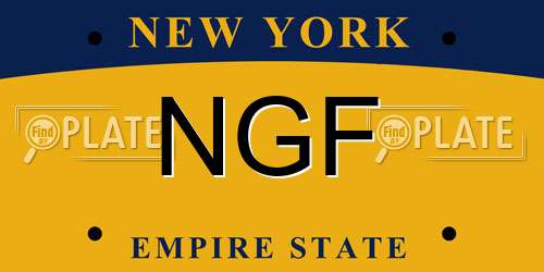 NGF New York License Plate