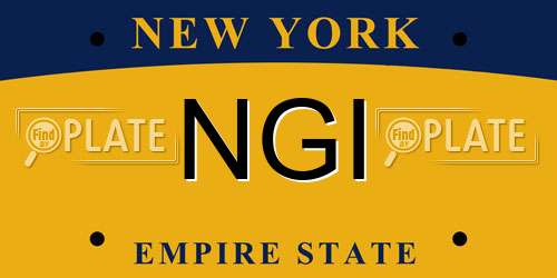 NGI New York License Plate