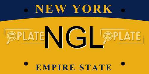 NGL New York License Plate