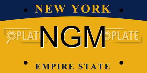NGM New York License Plate