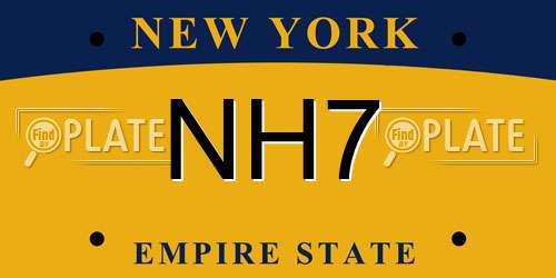 NH7 New York License Plate