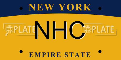 NHC New York License Plate