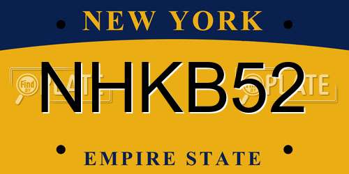 NHKB52 New York License Plate
