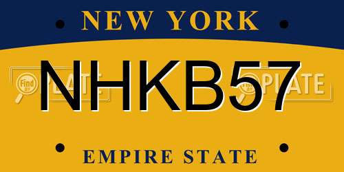 NHKB57 New York License Plate