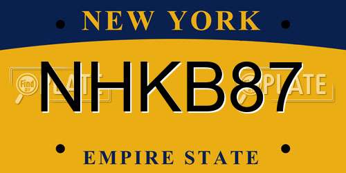 NHKB87 New York License Plate