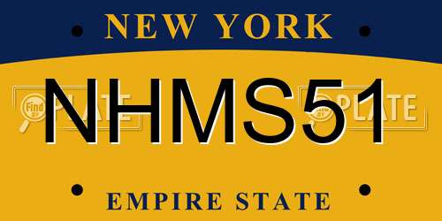 NHMS51 New York License Plate
