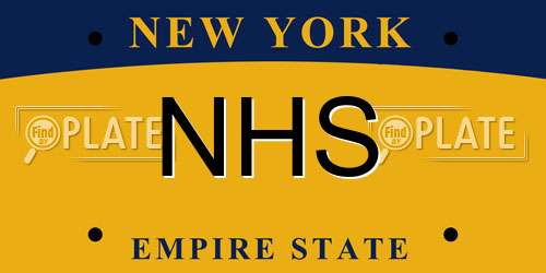 NHS New York License Plate