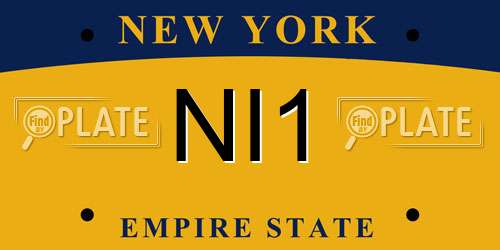 NI1 New York License Plate