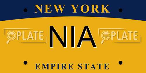 NIA New York License Plate