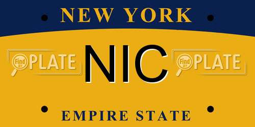 NIC New York License Plate