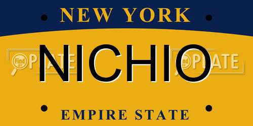NICHIO New York License Plate